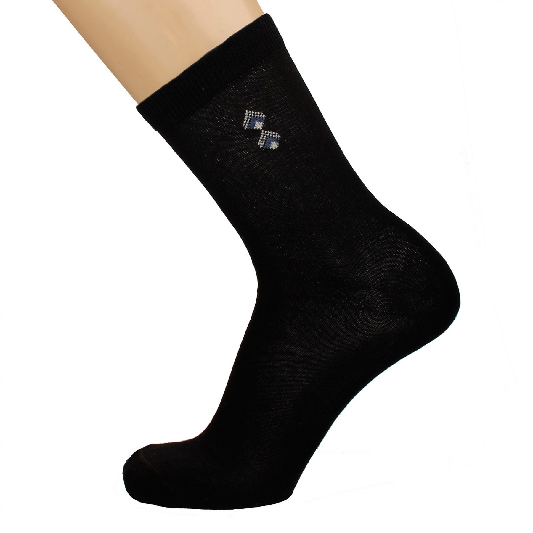 Носки мужские Д3 носки с лайкрой (25, черный) х/б-80% эл-20%